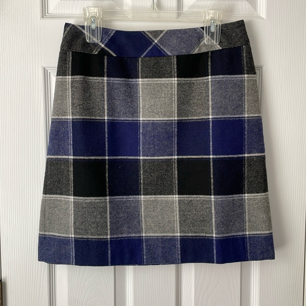 Womens Plaid Wool Skirt